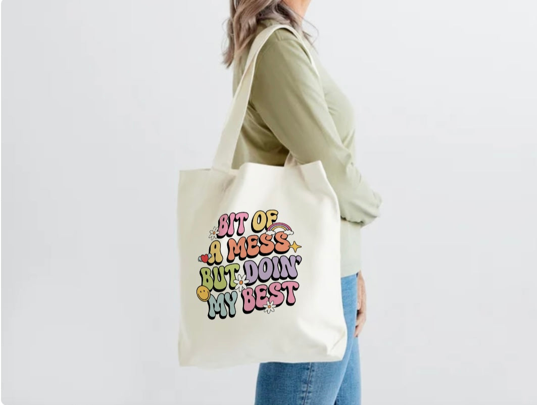 “Bit of A Mess” Tote Bag