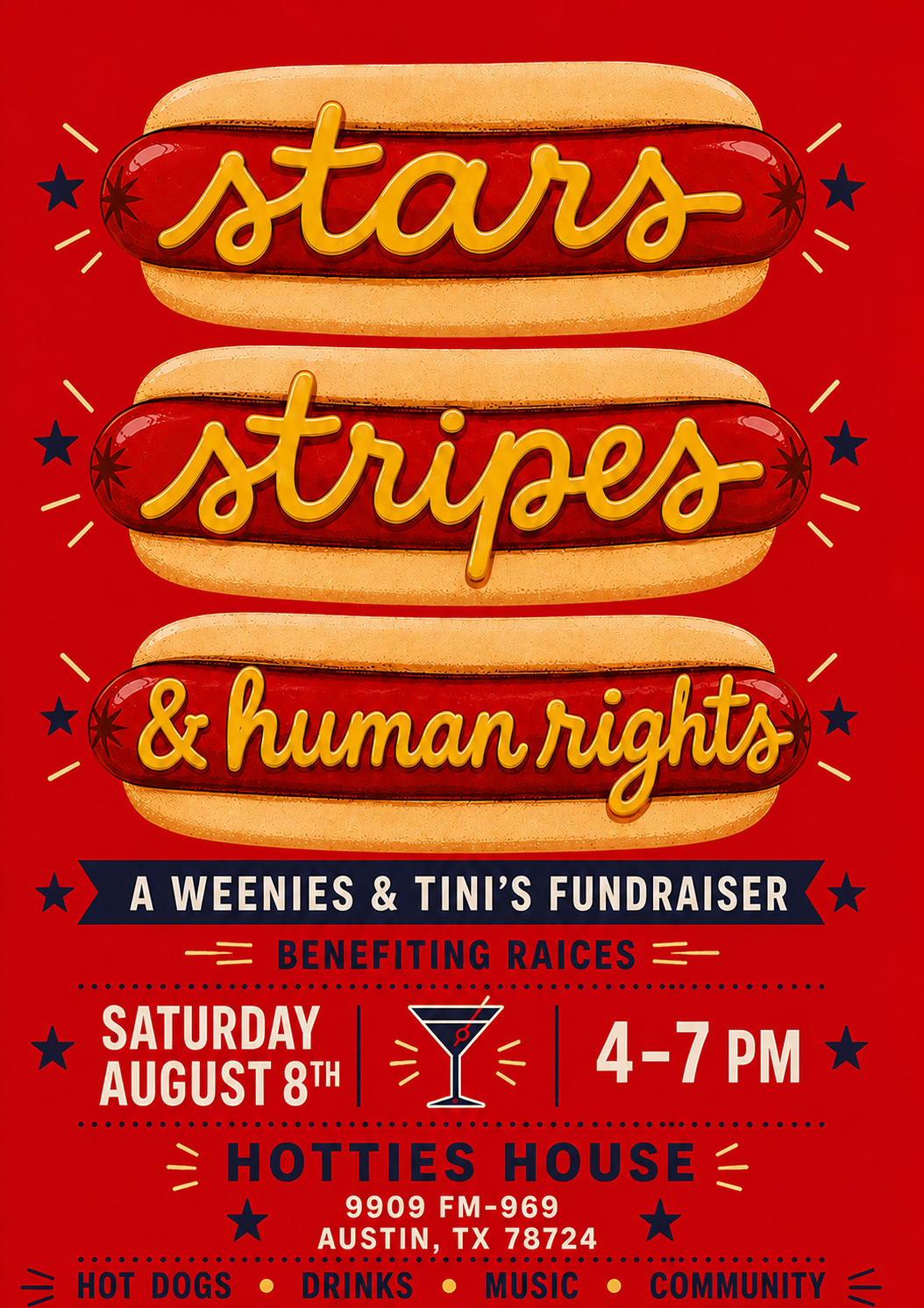 Stars, Stripes, & Human Rights: A Weenies and Tini’s Fundraiser