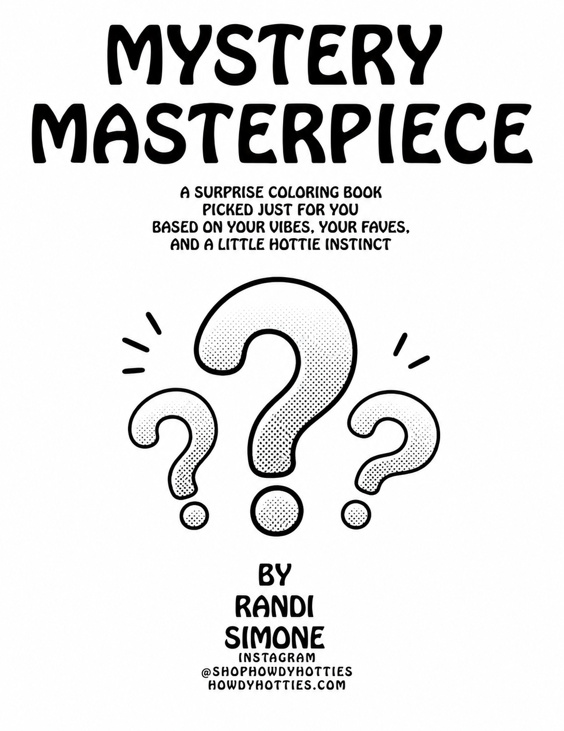 Mystery Masterpiece: A Surprise Coloring Book Picked Just For You