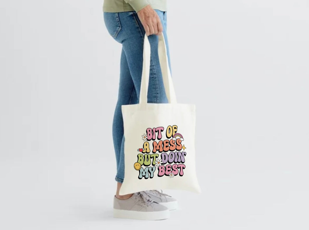 “Bit of A Mess” Tote Bag